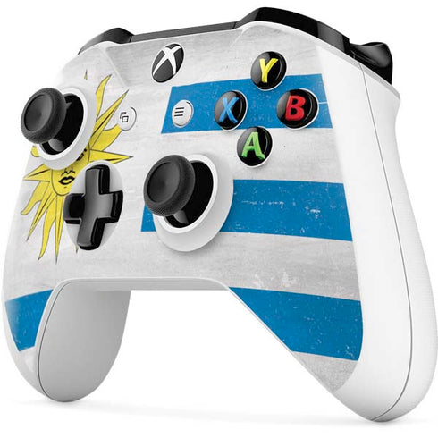 Uraguay Flag Distressed Xbox One S All-Digital Edition Bundle Skin